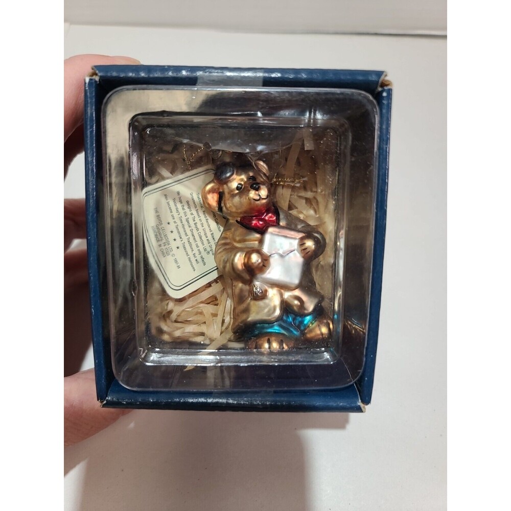 NIB Boyds Bearstone Ornament #391011 DR. Harrison GRIZ, 3" Glass Christmas